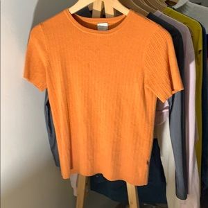Orange Short Sleeved Top